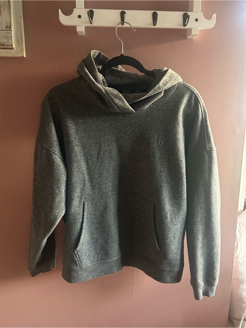Calvin Klein women’s Charcoal Gray Crewneck Hoodie